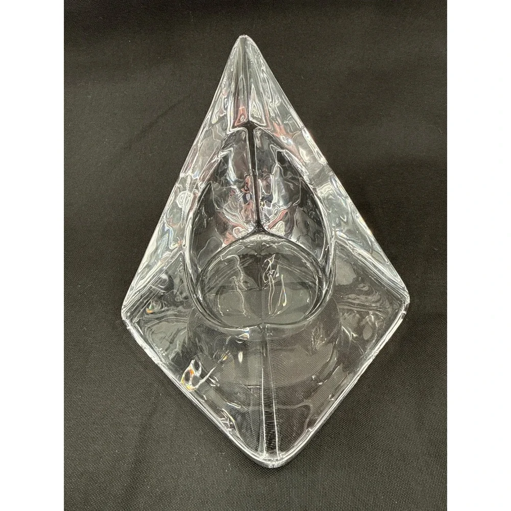 Nybro Sweden Pyramid‎ Art Glass Set of 4 Candle Holders by Kjellstrom